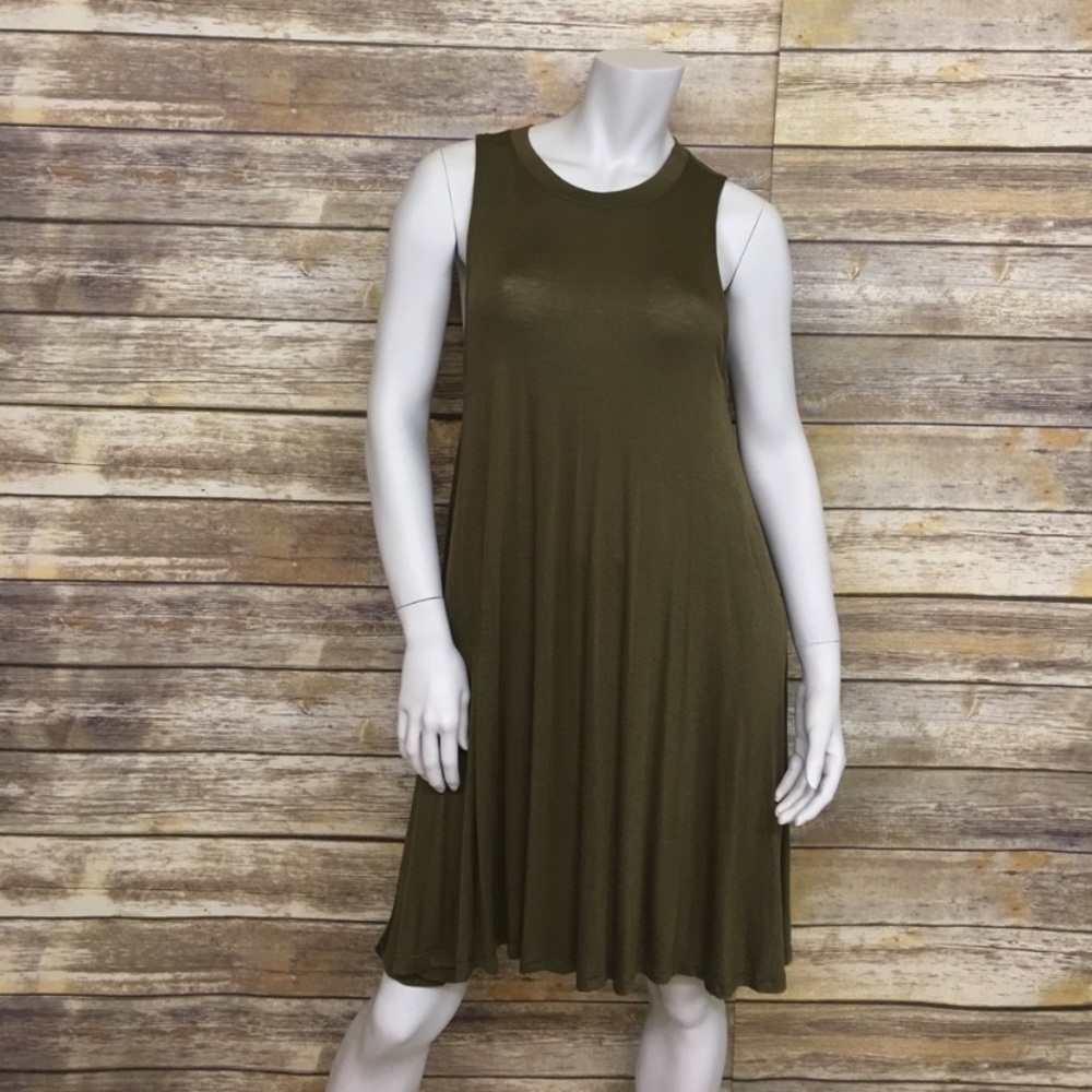 🍍Green Stretchy Flowy Tank Dress - Picture 4 of 6